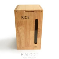 سطل برنج ( RICE) چوبی رابروود مدل بلوط _ کد 2203