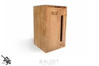 سطل برنج ( RICE) چوبی رابروود مدل بلوط _ کد 2203