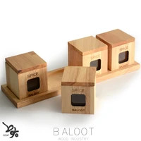 ادویهخوری چوبی رابروود ۴ خانه لوکس بلوط – کد 2208
