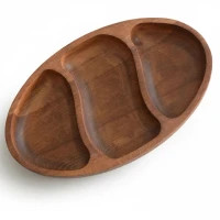 اردو چوبی بیضی سه خانه بلوط – کد 4512