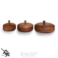 قندان چوبی گرد بلوط قطر ۱۸ سانتیمتر – کد4435