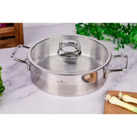 تابه دو دسته استیل یونیک کد UN-9912 سایز ۲۴