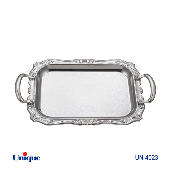 سینی استیل یک میل یونیک Unique بدون پایه کوچک کد UN-4023
