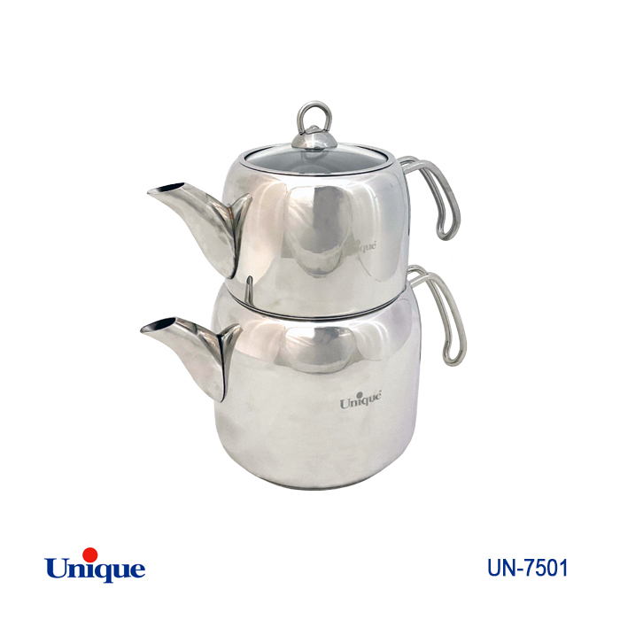 کتری و قوری یونیک مدل UN-7501 ظرفیت ۲.۳ لیتر استیل
