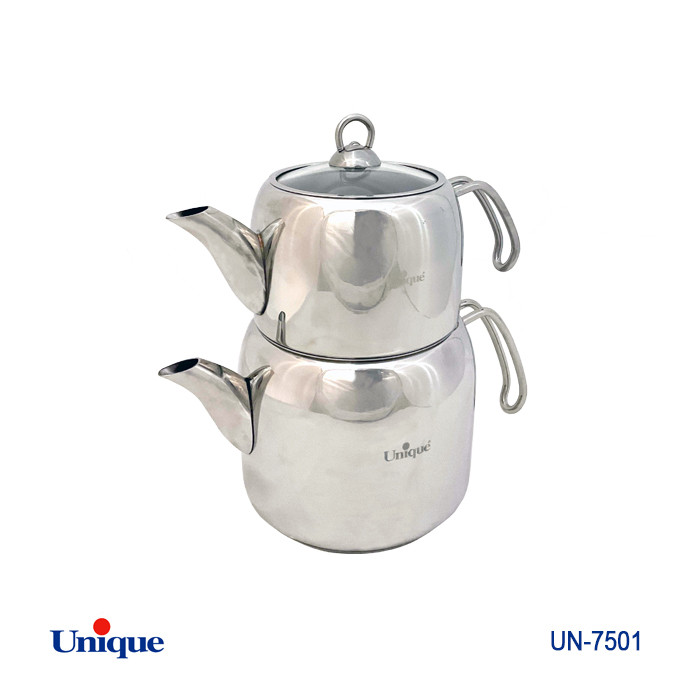 کتری و قوری یونیک مدل UN-7501 ظرفیت ۲.۳ لیتر استیل